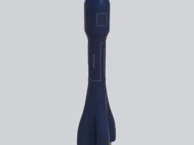 Medium-Lift Space Rocket 3D model