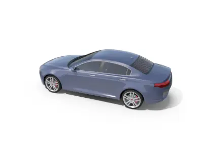Low-Poly Sedan Car  Low-poly 3D model