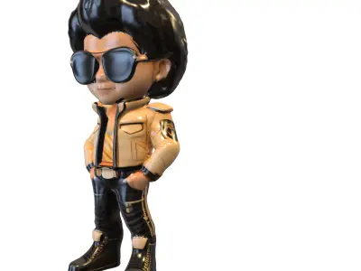 Stylized Pop Icon Characte 3D model