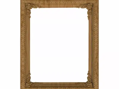 Carved picture frame STL 3D model 126