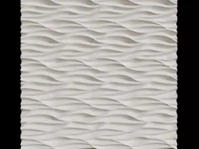 3D model Partition wavy wall panel 3D model