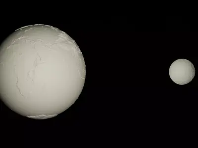 Earth and Moon Wall decoration 3D print model