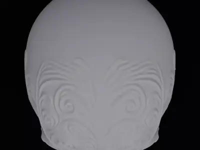 Ornamental Skull 3D Printable Model Halloween Day of the Dead 3D print model