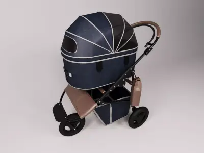 dog stroller 3D model