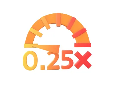 Speed 0 point 25 Symbol v1 003 Low-poly 3D model