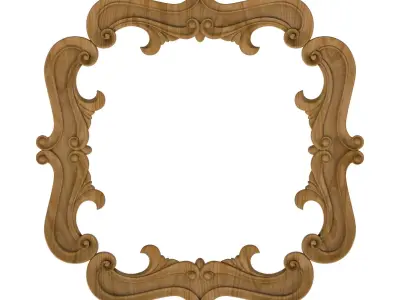 Carved picture frame STL 3D model