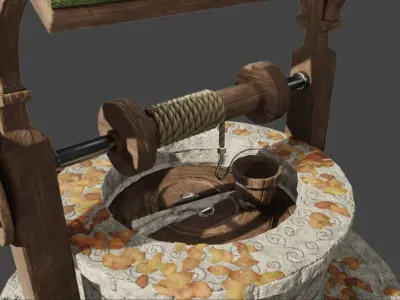 Stone Well Free low-poly 3D model