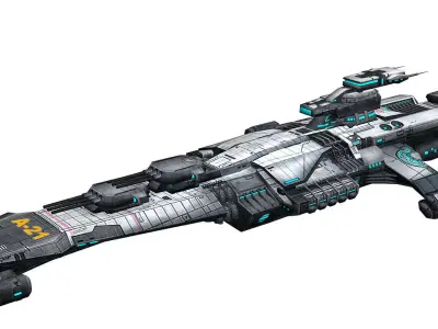 Battlestar - Battleship 01 3D model