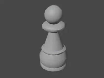 chess pawns Low-poly 3D model