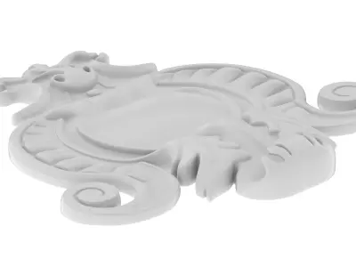 Cartouche Ornament 002  3D model
