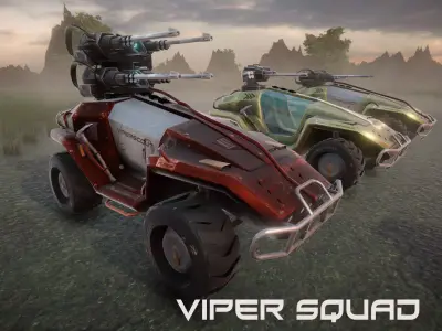 ViperSquad vehicle collection Low-poly 3D model