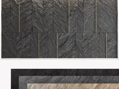 Decorative wall panel set 58 3D model