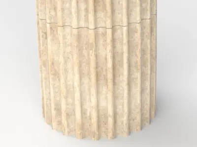 Doric style column Low-poly 3D model