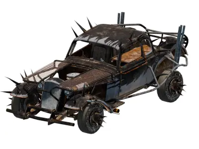 Post-Apocalyptic Mad Max style Buggy 3D model
