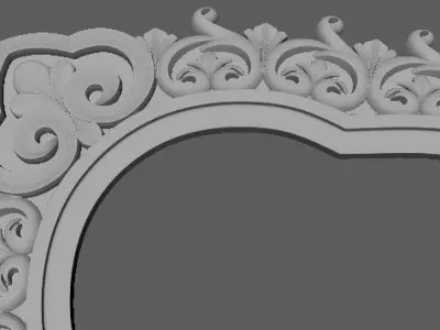 mirror ornate frame 3D model