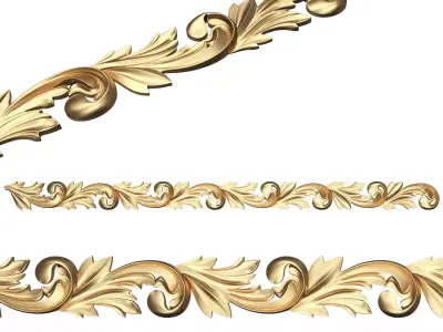 Ornament Element Molding 020 Low-poly 3D model