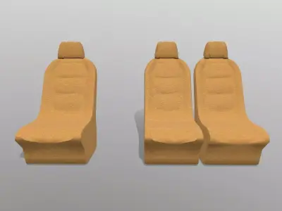 Truck Seats Low-poly 3D model