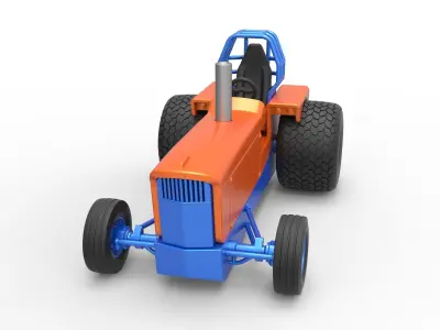 Tractor dragster concept Scale 1 to 25 3D print model