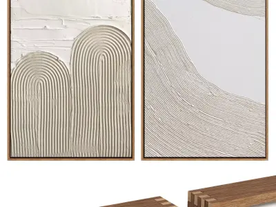 Plaster Two Frame D-12 Low-poly 3D model