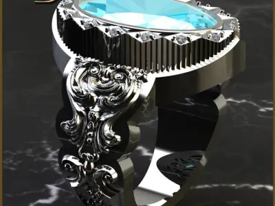 Mens ring STL 3D print model