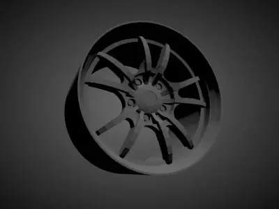 Mugen MF10 scalable and Printable rim 3D print model