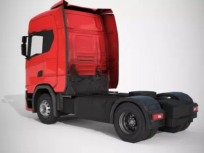Truck semi Low-poly 3D model