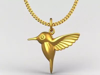Sparrow pendant charms - one inch pendant 3D print model 3D print model