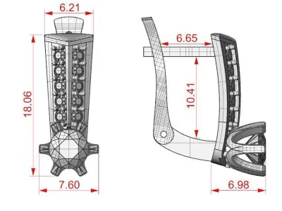 Classic Women Earring 3D print model
