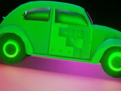 the Beetle volkswagen Free low-poly 3D model