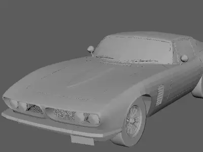 Simple Car Not UV Mapped No Textures Low-poly 3D model