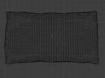 Blue Pillow Free 3D model