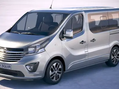 Opel Vivaro Passenger 2015-2018 6-door 3D model