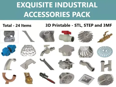EXQUISITE INDUSTRIAL ACCESSORIES PACK 3D Model Collection
