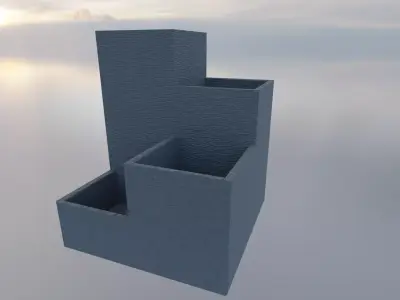 Empty Flower Pot Free low-poly 3D model