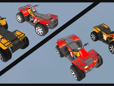 Racing track Low-poly 3D model