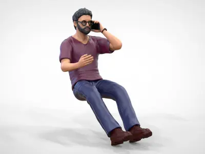 N6 Construction worker passenger 3D print model