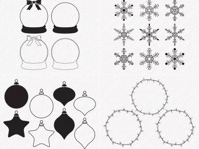 70 Christmas Decoration Decals Texture