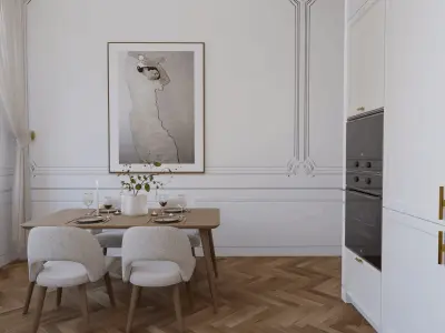 Kitchen 2 Blender Scene 3D model