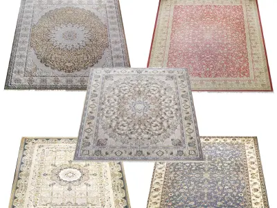 Persian Carpet Collection-vol4-4k texture Low-poly 3D model