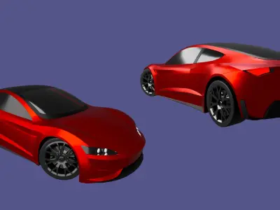 Cartoon sports cars Low-poly 3D model