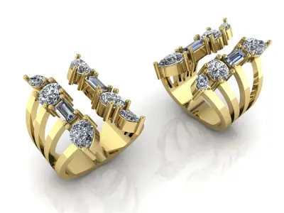 Jewelry Ring Gold 3D print model 5