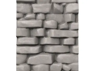Dense Rubble Stone Wall Prop 3D print model