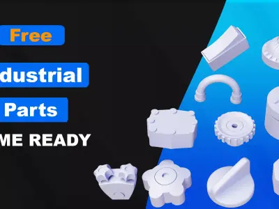 The Industrial pack Free low-poly 3D model
