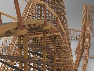 El Toro - Six Flags Great Adventure 3D model