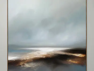 Plaster two square photo frames 20 Low-poly 3D model