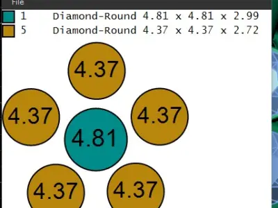 HEXAGON SHAPE DIAMOND PENDANT 3D PRINTABLE MODEL 3D print model