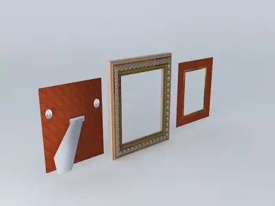 Picture Frame Bespoke Victorian Crimson Gold Lace Free 3D model