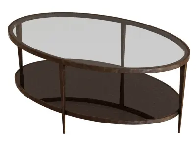 Crate and Barrel Clairemont Oval Coffee Table 3D model