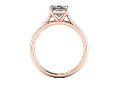 Solitaire Women Diamond Ring R5 3D print model