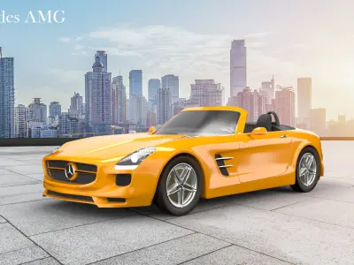 Mercedes AMG Convertible Low-poly 3D model